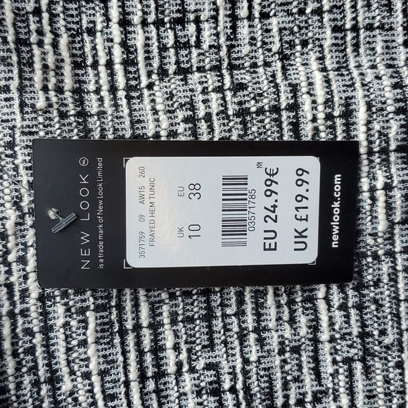 New Look Black & White Tweed Dress 6 NWT - Picture 4 of 6